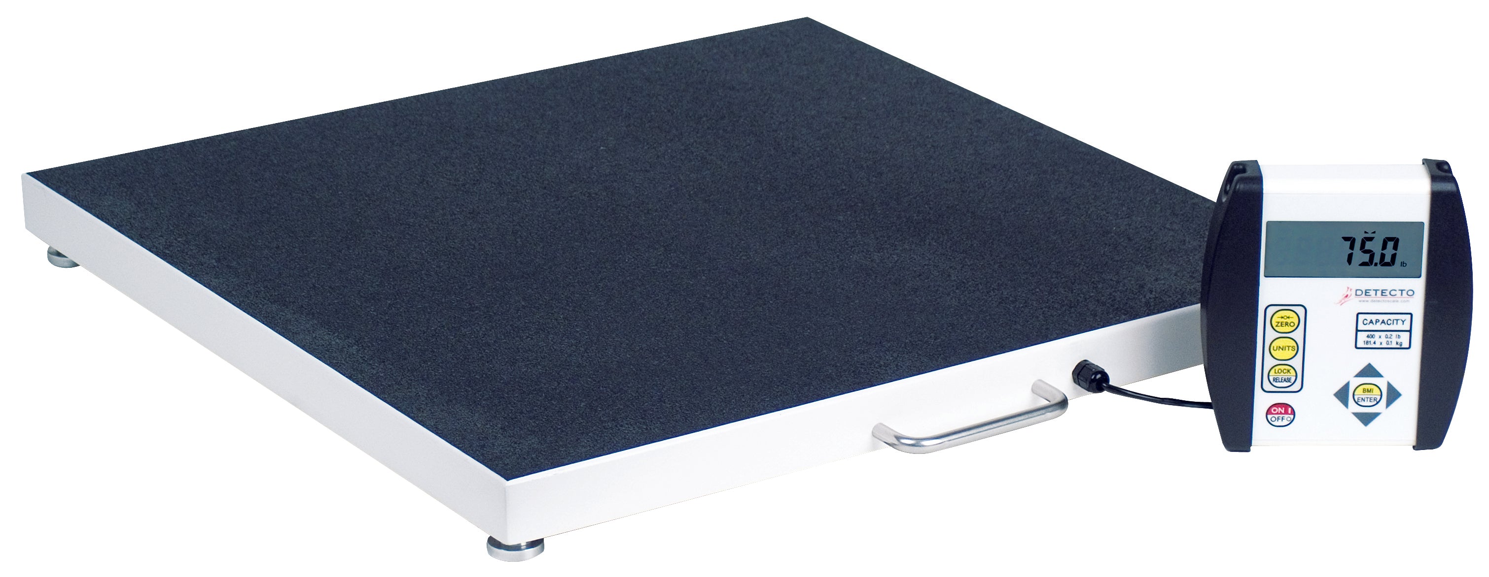 Digital, Portable, 1000 lb X .2 lb / 450Kg X .1 kg, 24" X 24" Platform