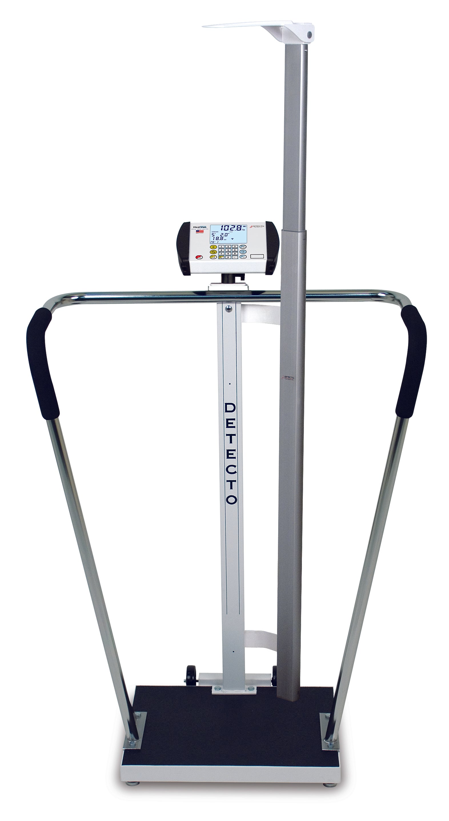 Digital, 600 lb X .2 lb / 270 kg X .1 kg, 18" X 14" Platform, Digital Height Rod