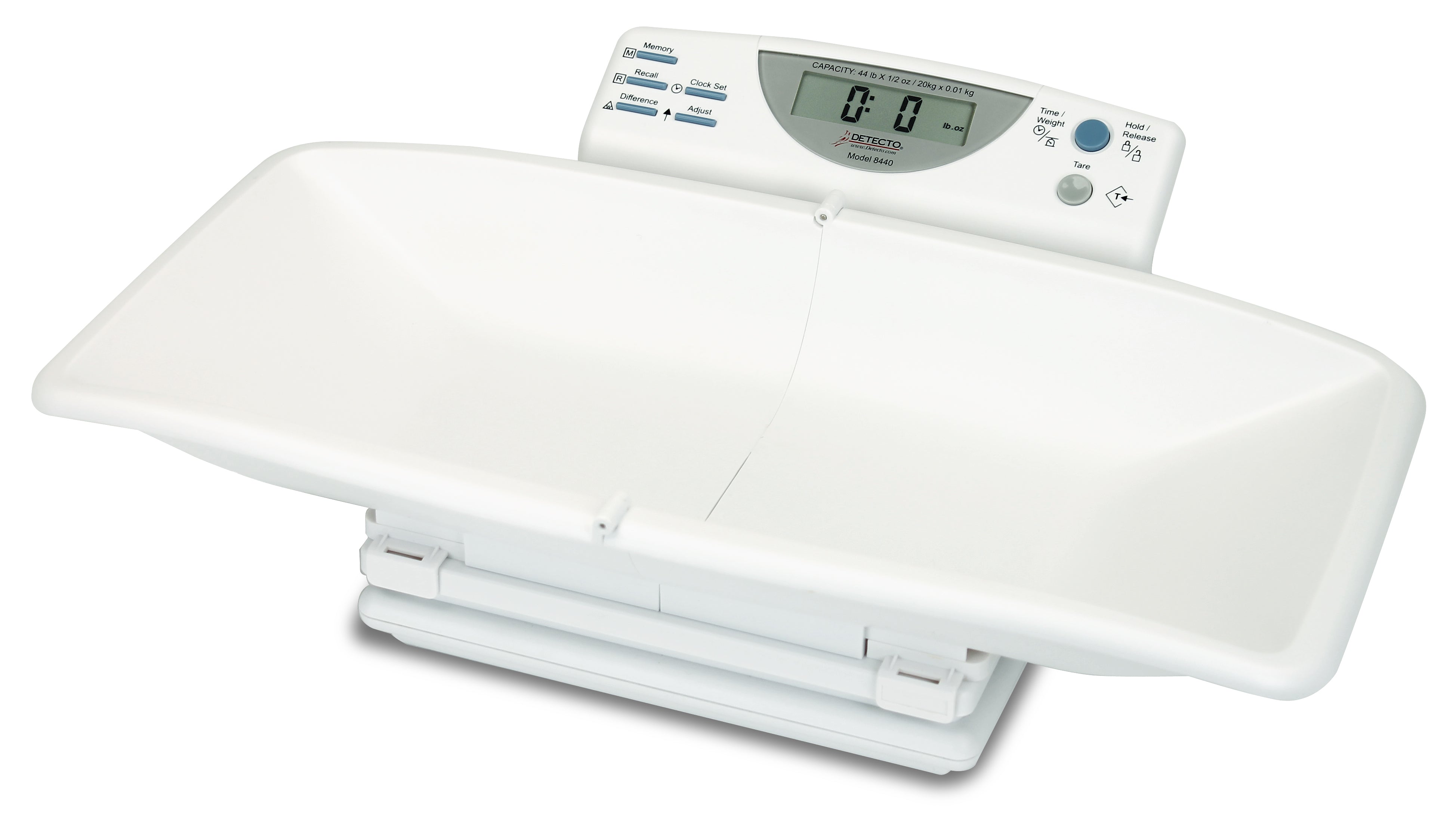 Pediatric Digital Scale, 44 lb X 1/2 oz / 20 kg X 10 g, Weighing Tray