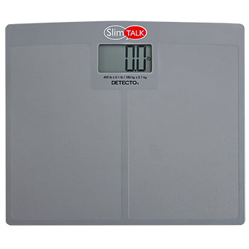 Talking Home Health Scale, 400 lb X 0.1 lb / 180 kg X 0.1 kg, Textured Platform Surface