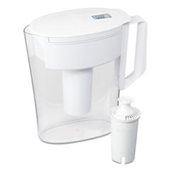 Classic Water Filter Pitcher, 40 oz, 5 Cups, Clear, 2/Carton