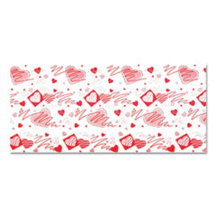 Corobuff Corrugated Paper Roll, 48" x 25 ft, Valentine Hearts