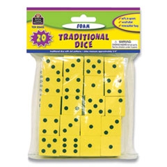 Traditional Foam Dice, Grades K-4, 20/Pack