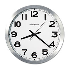 Spokane Wall Clock, 15.75" Overall Diameter, Silver Case, 1 AA (sold separately)