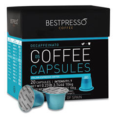 Nespresso Decaffeinato Italian Espresso Pods, Intensity: 7, 20/Box