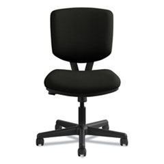 Volt Series Leather Task Chair with Synchro-Tilt, Supports Up to 250 lb, 18" to 22.25" Seat Height, Black