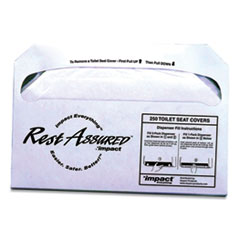 Rest Assured Seat Covers, 14.25 x 16.85, White, 250/Pack, 20 Packs/Carton