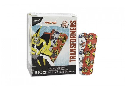 Hasbro Adhesive Bandages - Transformers 3/4" x 3" - Asst.