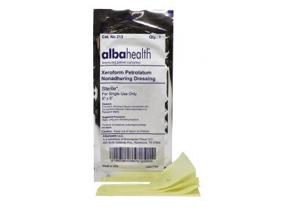 Albahealth® Xeroform Petrolatum Gauze - Dressing - 5" x 9" - Sterile