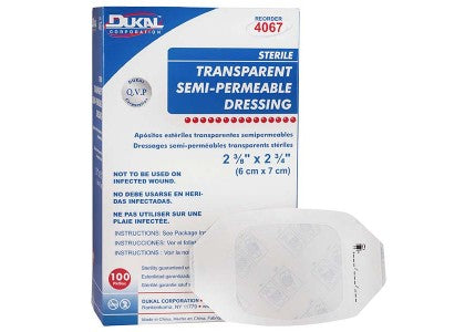 Transparent Semi-Permeable Dressings - 1.5" x 2 - Sterile