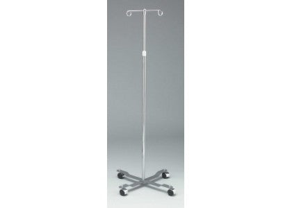 Tech-Med® IV Stand - 2 Hook - 4 leg base