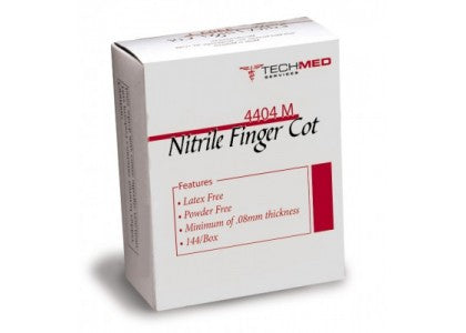 Tech-Med® Nitrile Finger Cots - Pre-rolled - Large