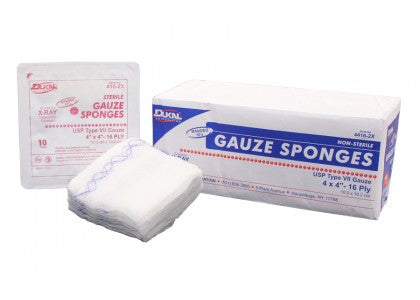 X-Ray Detectable Gauze - Type VII - 4" x 4 12-Ply - Non-Sterile