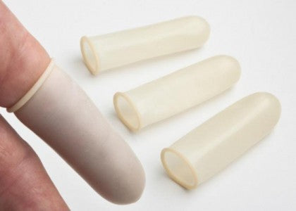 Tech-Med® Finger Cots - Latex - Non-powdered - Small