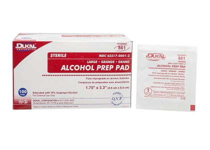 Alcohol Pads - 2-ply - Large - Sterile