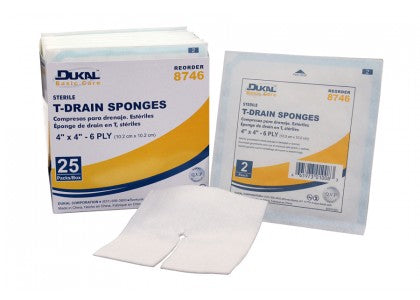 Basic Care T-Drain Sponges