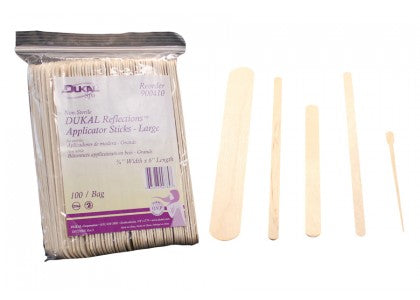 DUKAL Reflections Wax/Body Treatment Applicators - Spa Wood - Large - 3/4" x 6"