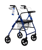 DynaGo HD Bariatric Rollator - Bariatric Curved Back - Alum. - 1pc/cs