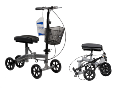 Compact Steerable Knee Walker with Basket - Hammer Tone - 1pc/cs