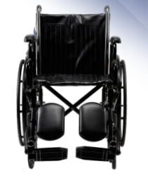 DynaRide Wheelchair 18" Detachable Full Arm with FR - 18" W - 16" D - Black/Silver - 1pc/cs