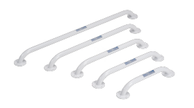 Powder Coated Grab Bar 12"-3pk - White - 12" - 1pc/box,3box/cs