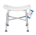 Bariatric Shower Chair without Back-4pk - White - 1pc/box,4box/cs