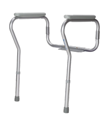 Toilet Safety Rail with Adjustable Height - Silver - 1pc/box