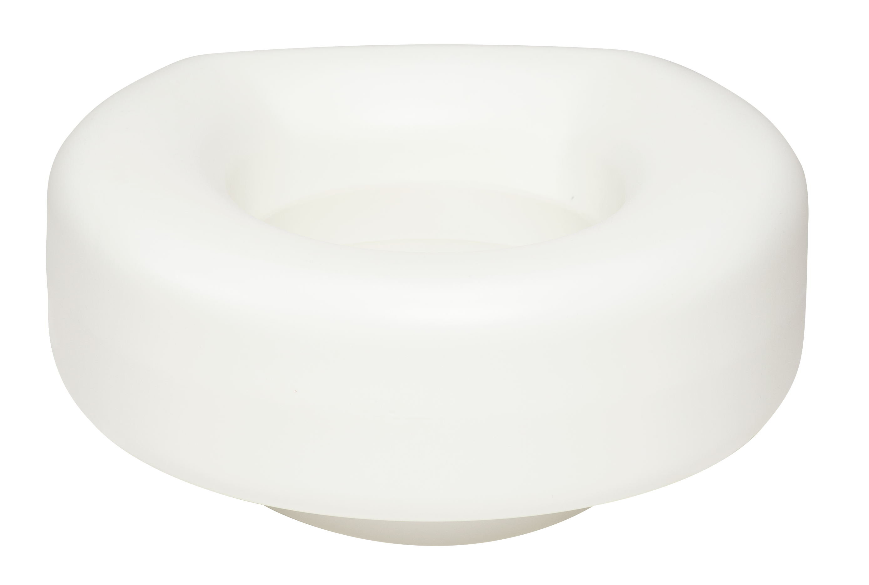 Molded Raised Plastic Toilet Seat - White - 1pc/box