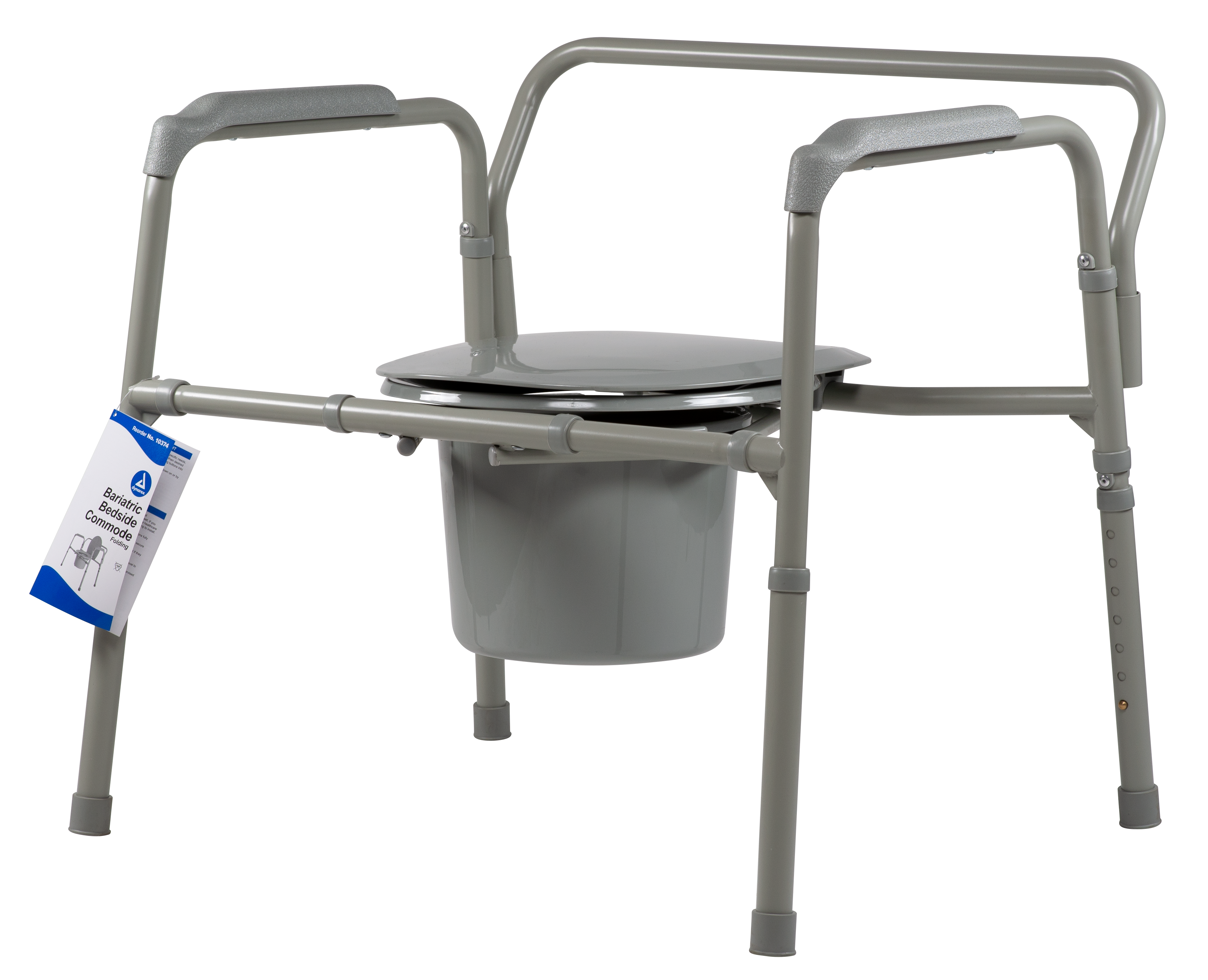 Bariatric Folding Commode - Steel - 1/cs