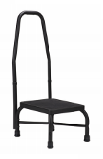 Bariatric Foot Stool with Handle - Steel/Black - 1pc/cs