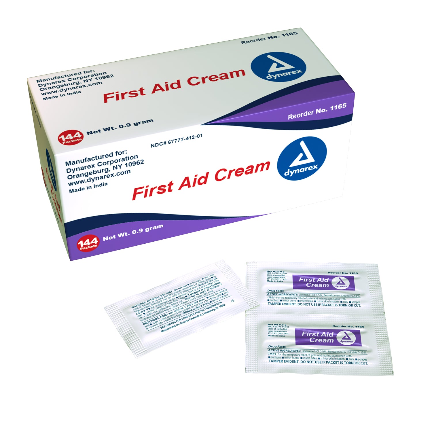 First Aid Burn Cream - 0.9g foil packet - 12/144/cs