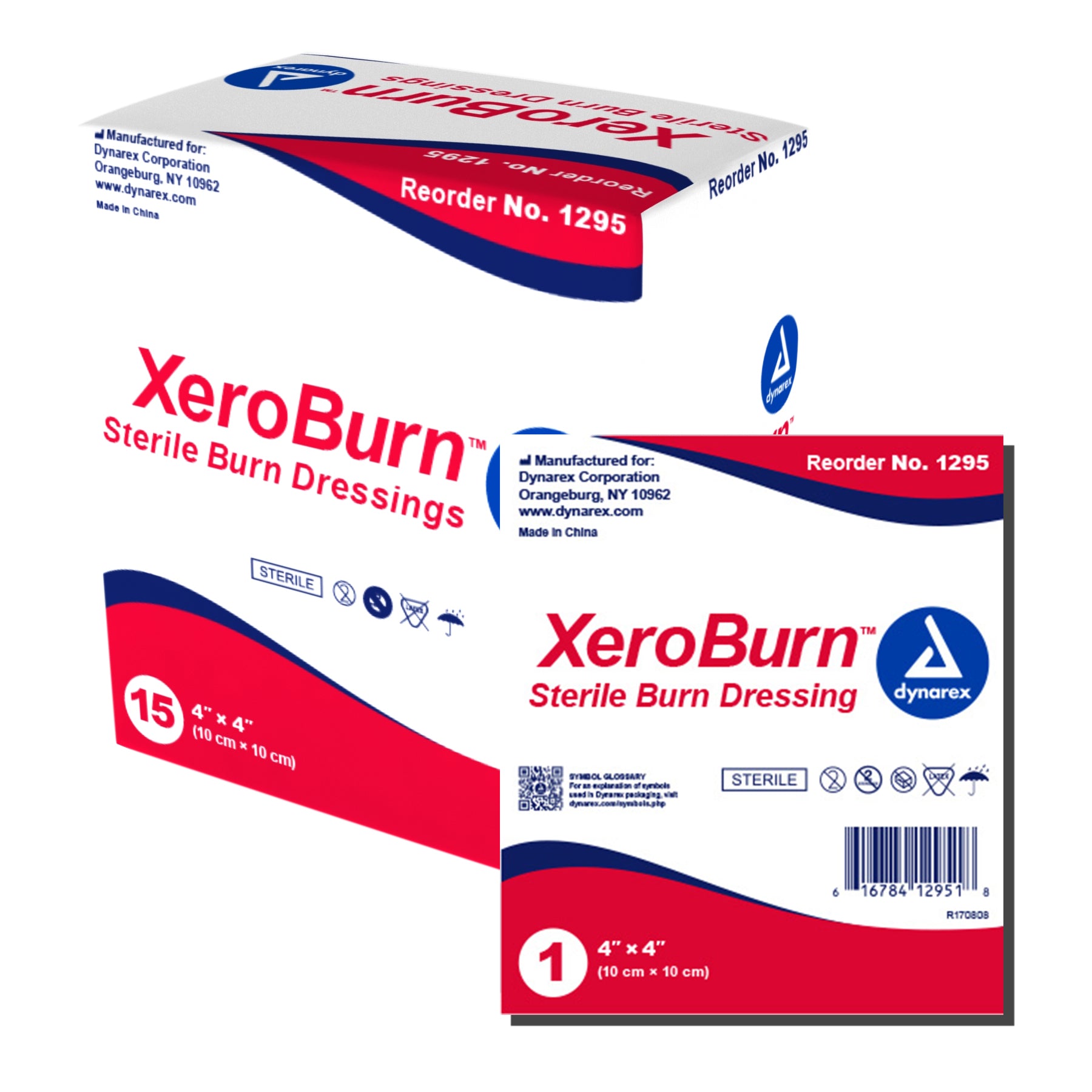 XeroBurn Sterile Burn Dresssing - 4" x 4" - 4/15/cs