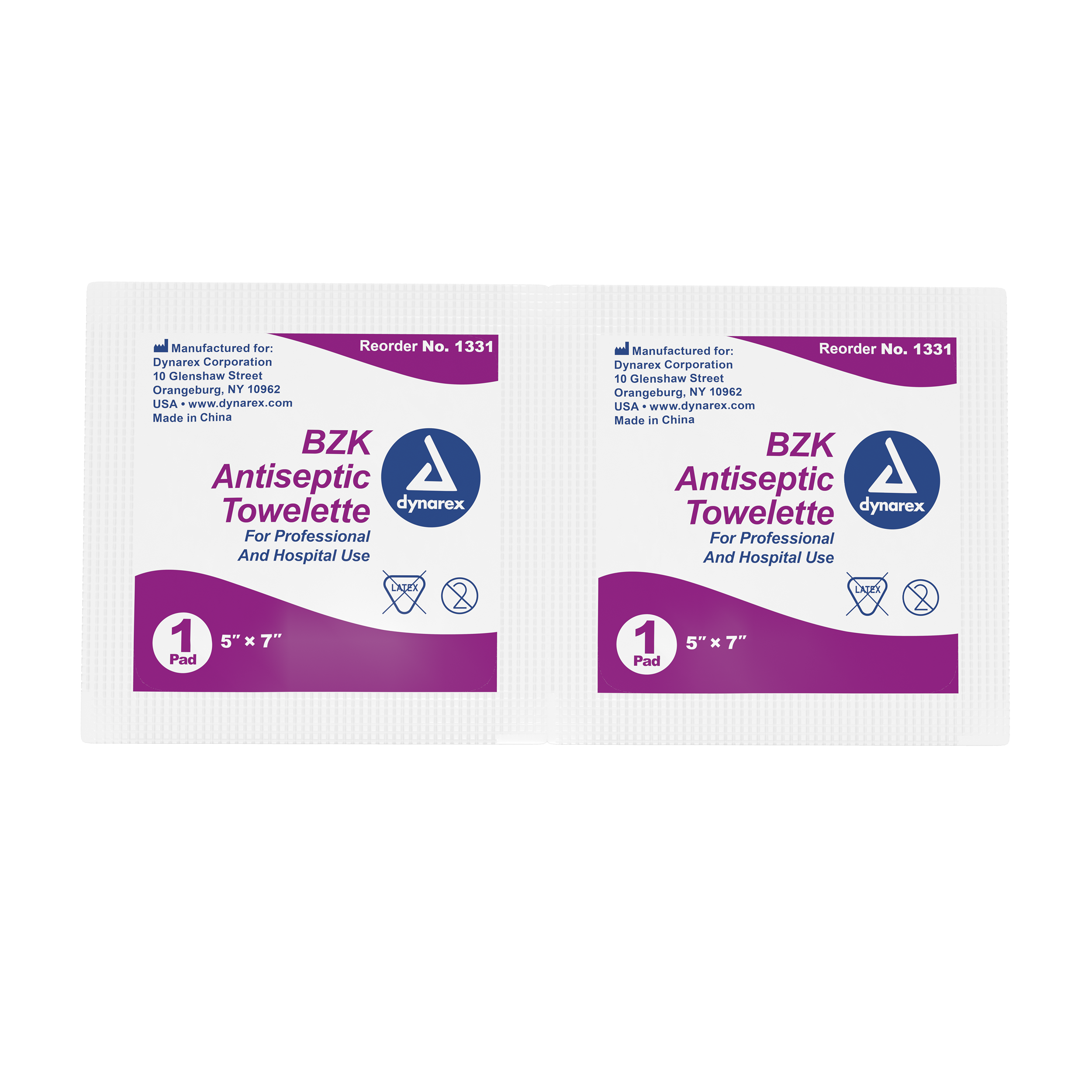 BZK Antiseptic Towelettes - 5" x 7" - 1000/cs Bulk