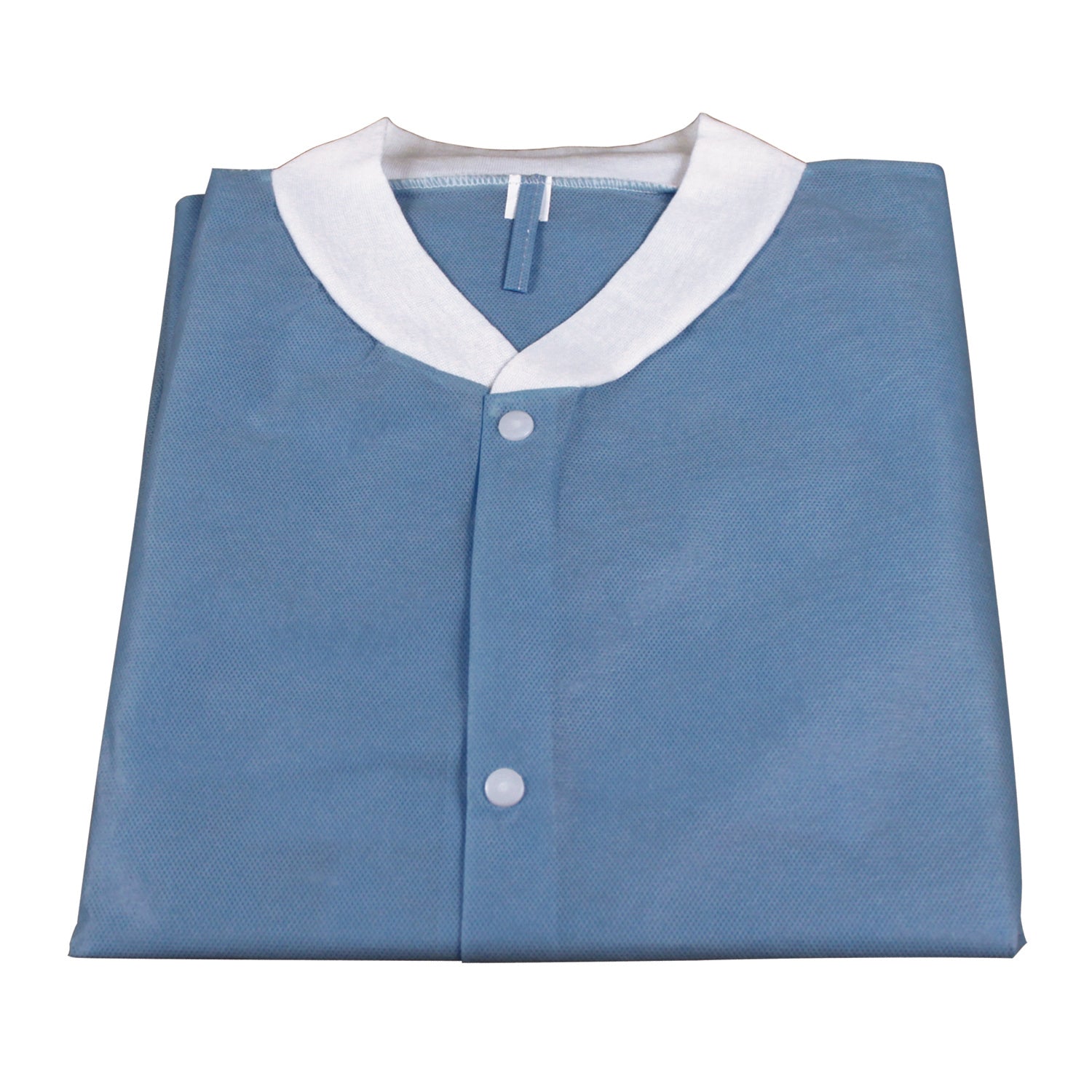 Lab Coat without Pockets - Blue - Medium - 3bags/10pcs/cs