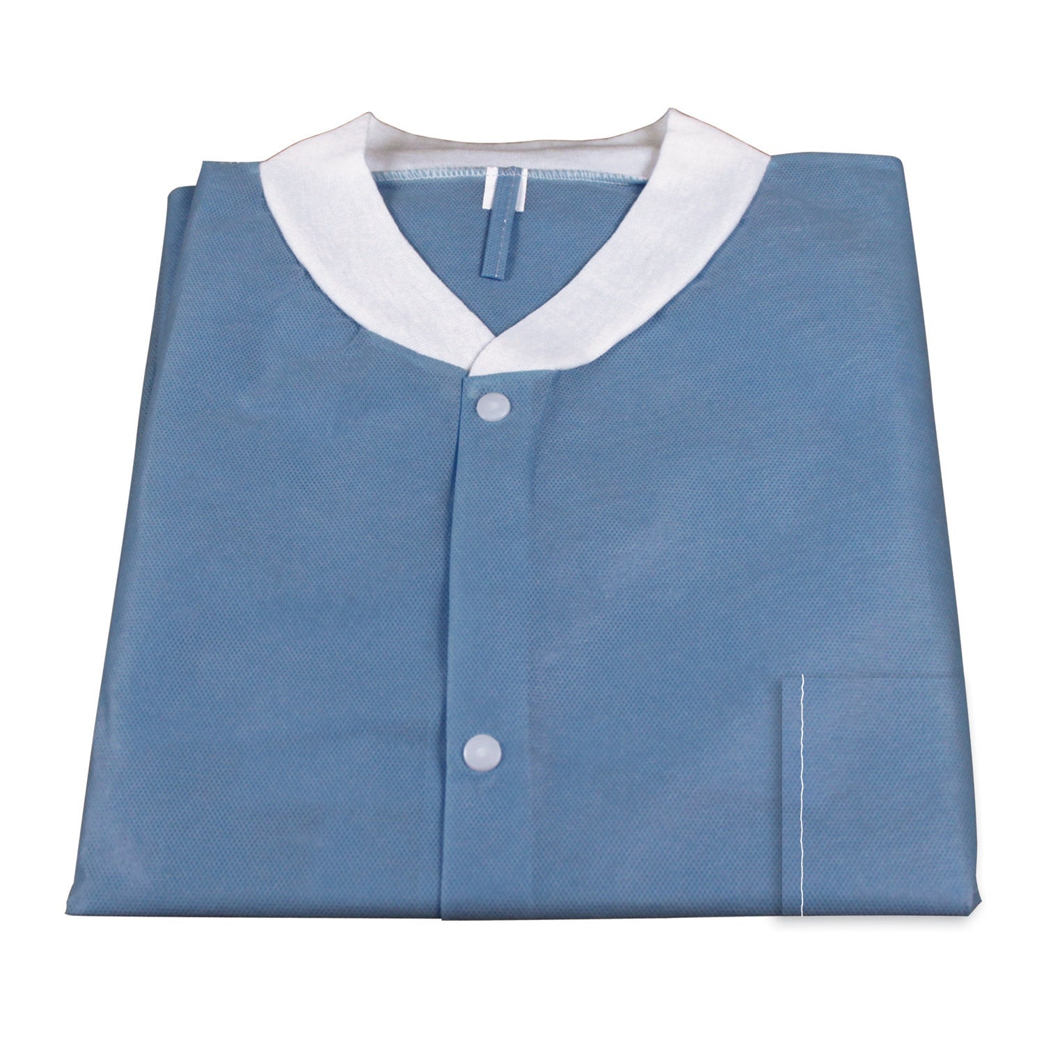 Labjacket with Pockets - Blue - Small - 3bags/10pcs/cs