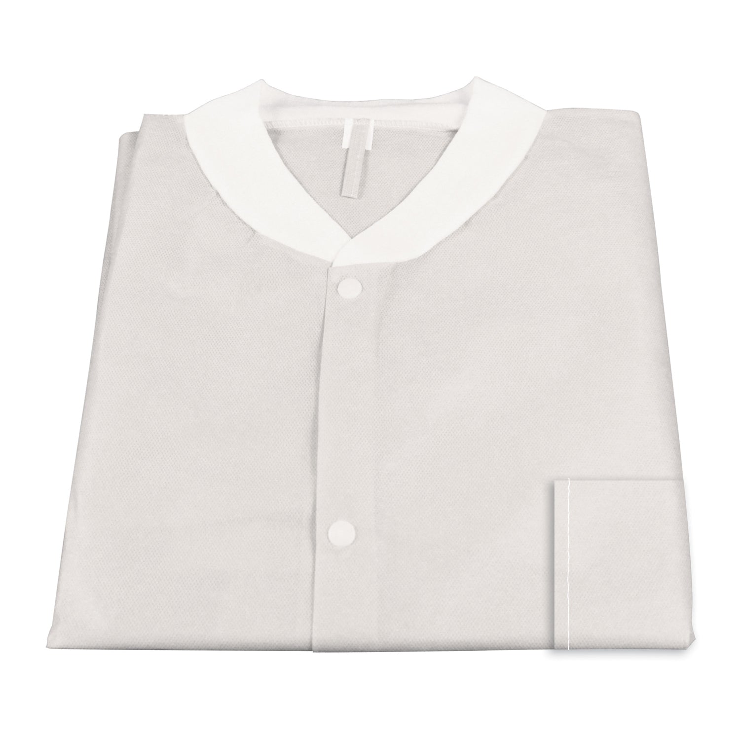 Lab Coat with Pockets - White - Small - 3bags/10pcs/cs