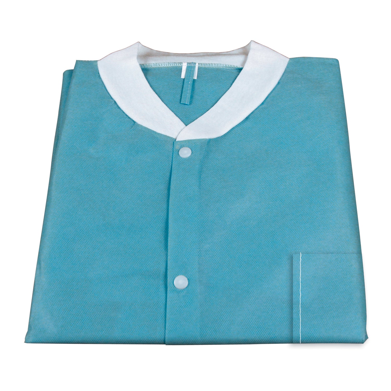 Lab Coat with Pockets - TEAL - Small - 3bags/10pcs/cs