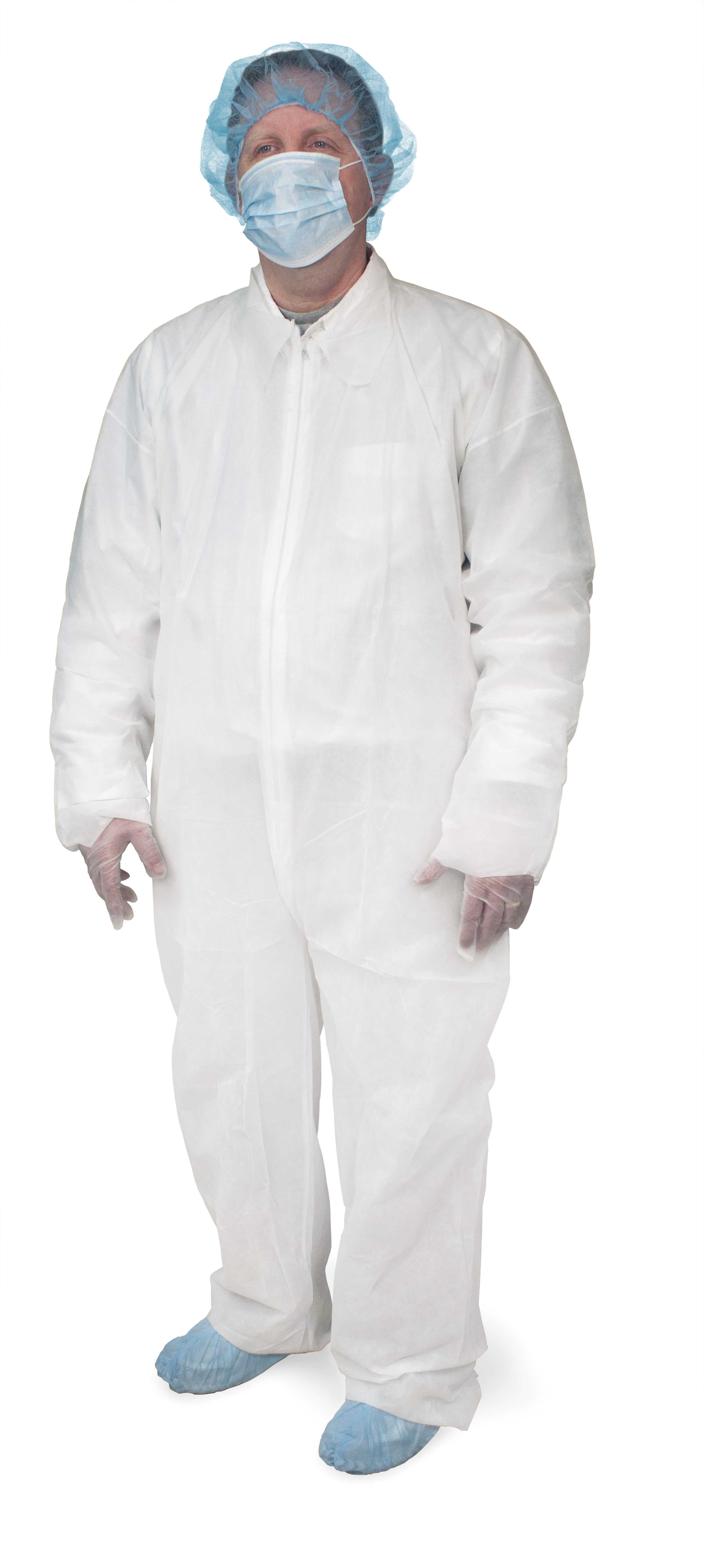 Disposable Coveralls - Universal Size - White - 5/5/cs