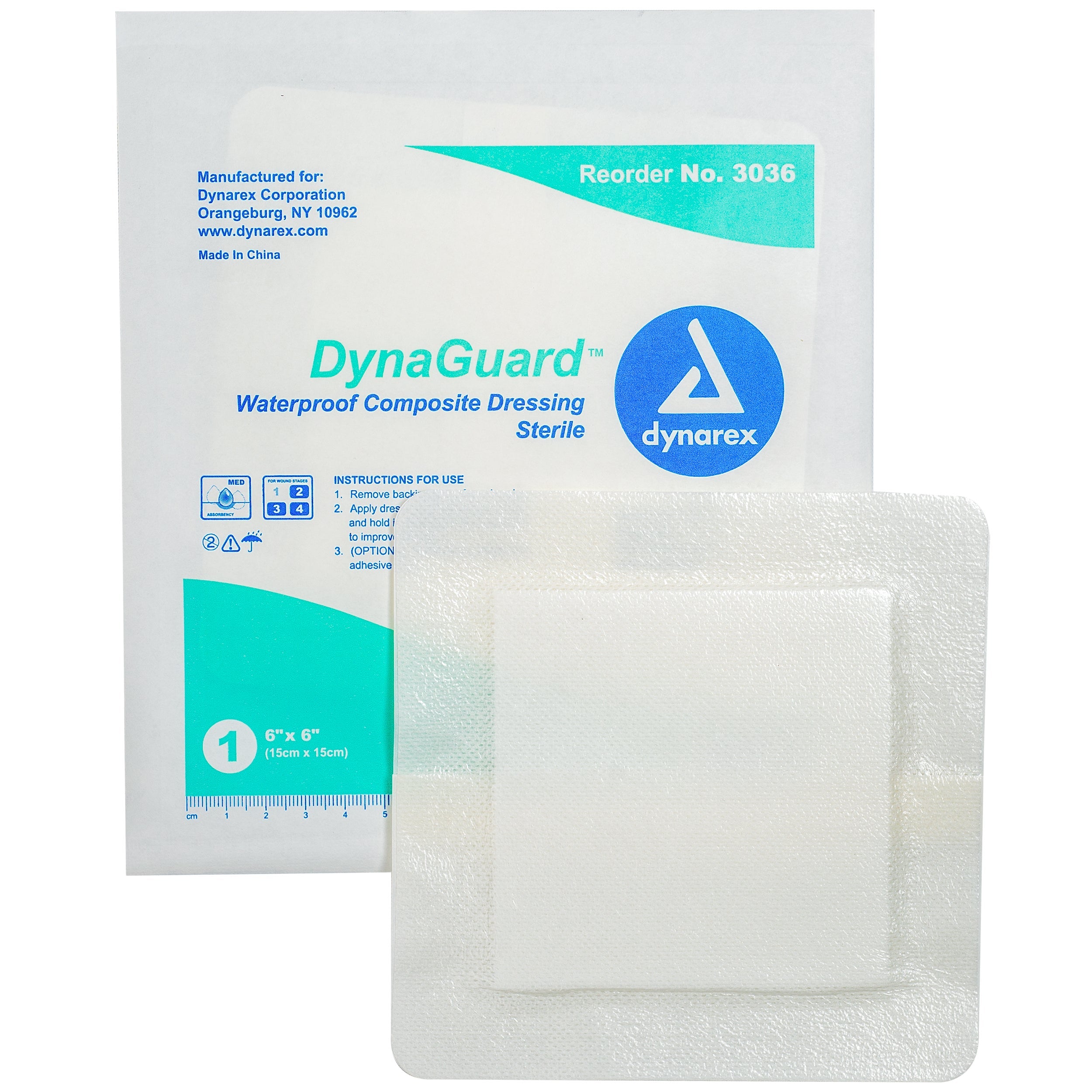 DynaGuard - Waterproof Composite Dressing - 4" x 4" - 12/10/cs