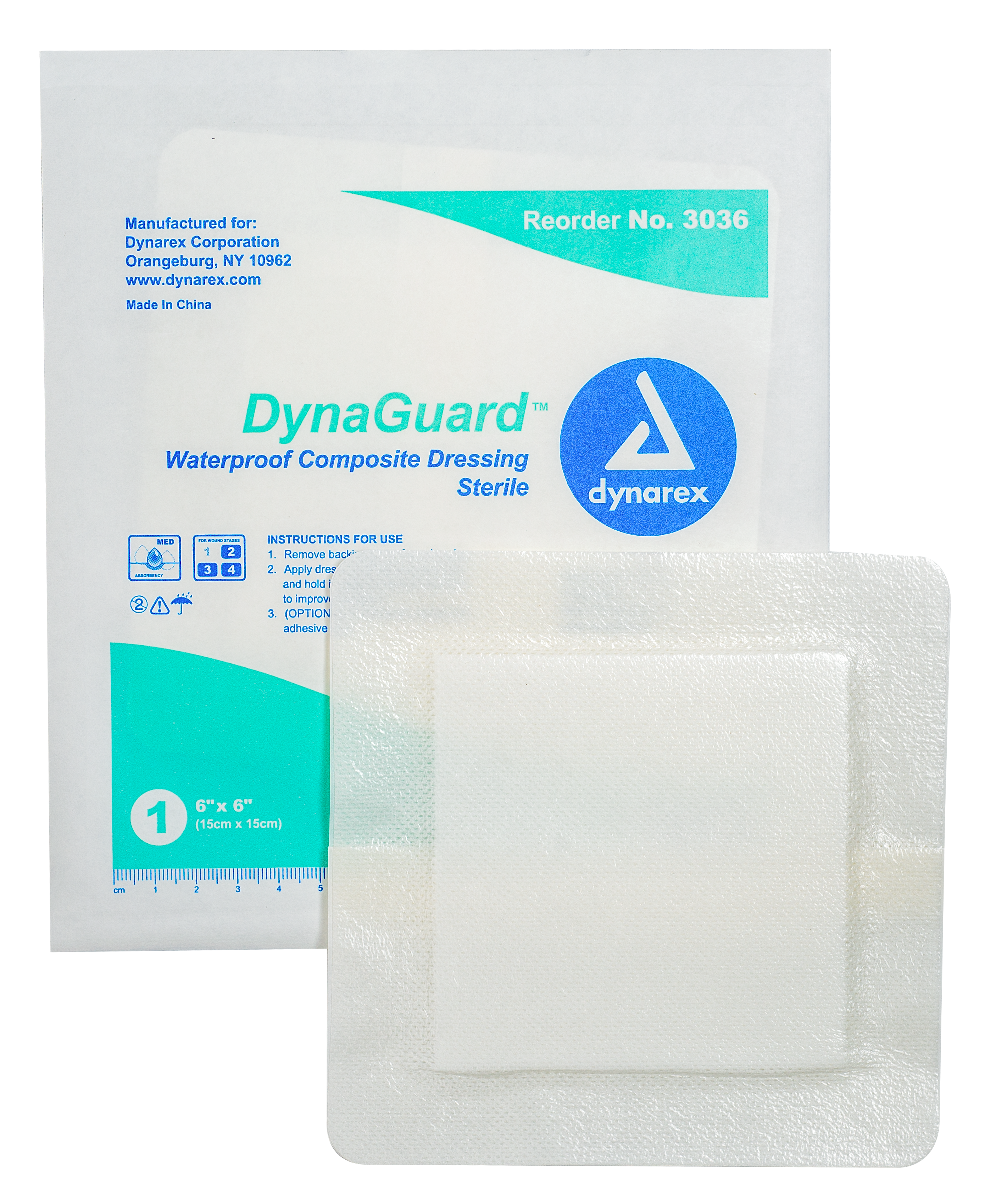 DynaGuard - Waterproof Composite Dressing - 6" x 6" - 12/10/cs