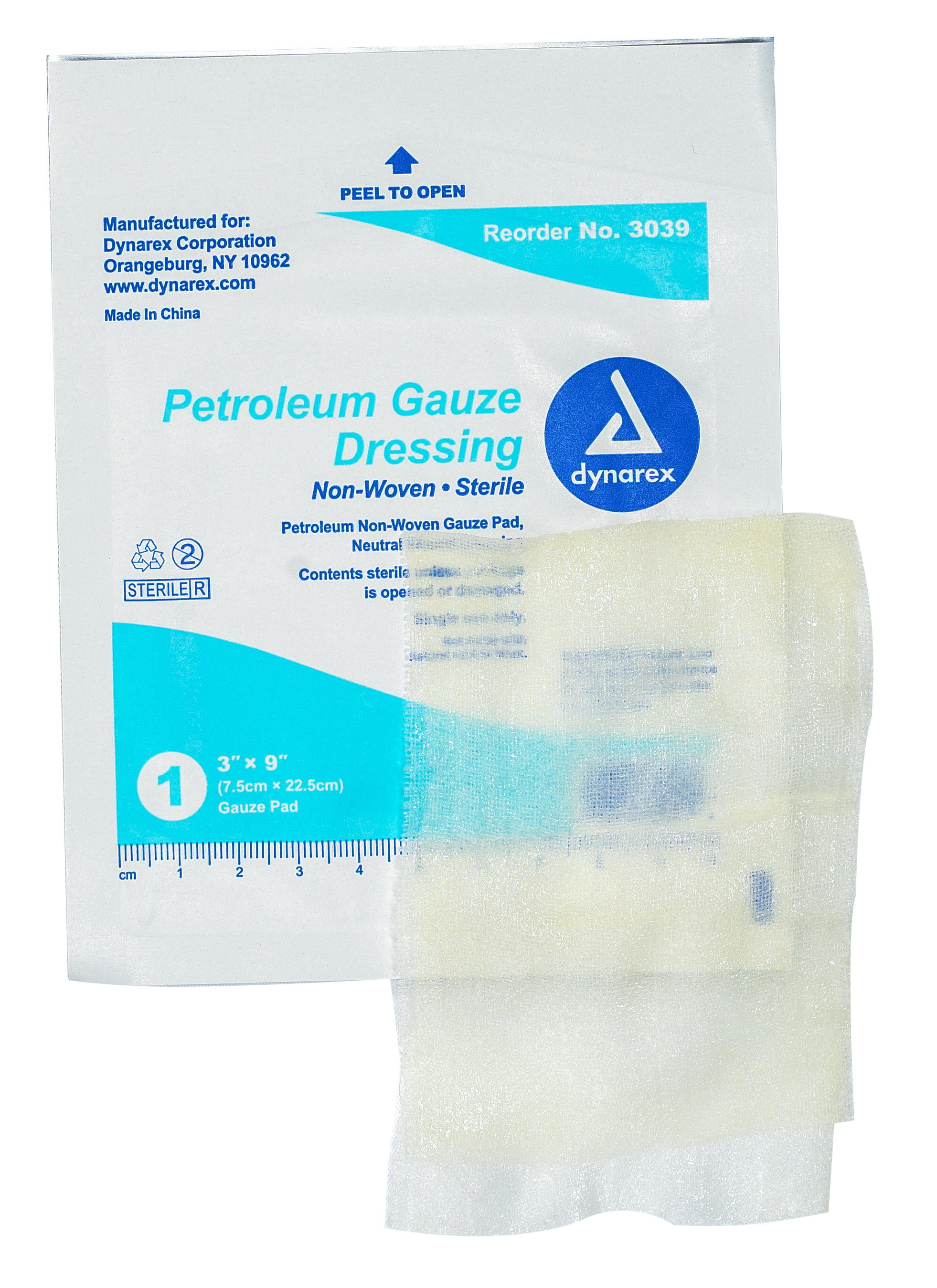 Petroleum Gauze Dressing - 3" x 9" - 4/50/cs