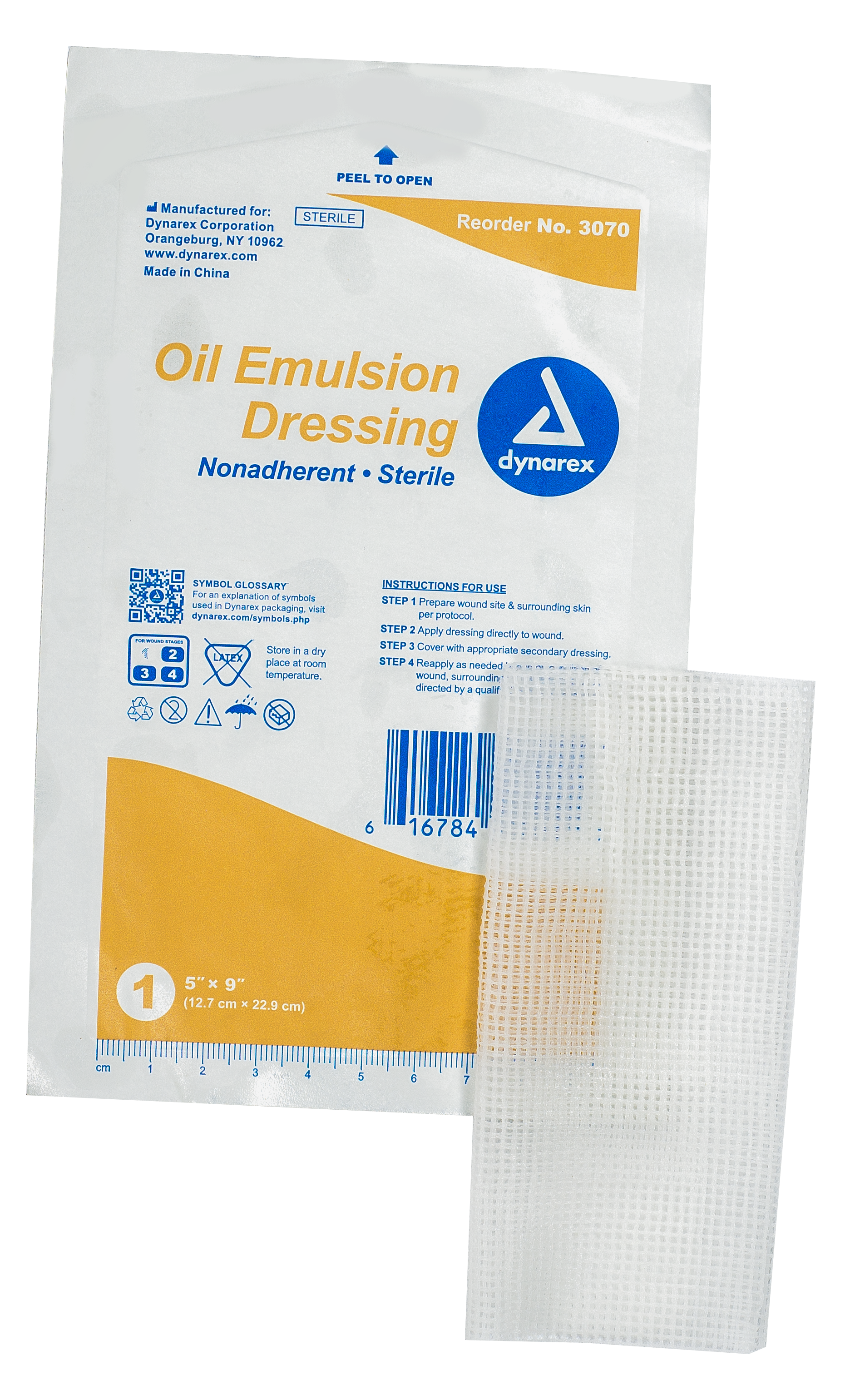 Oil Emulsion Dressing - 5" x 9" - 6/12/cs