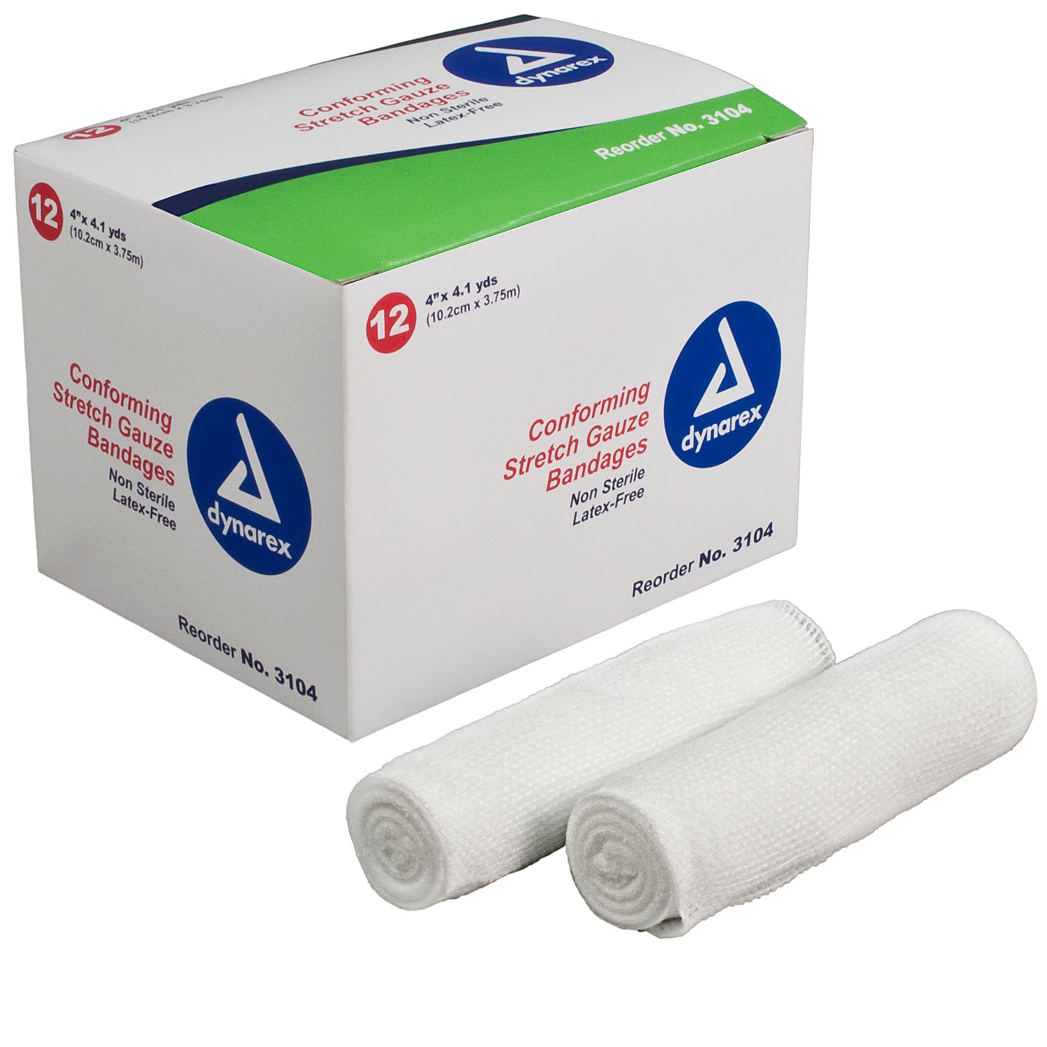 Stretch Gauze Bandage Roll - 4" - 8/12/cs (96)