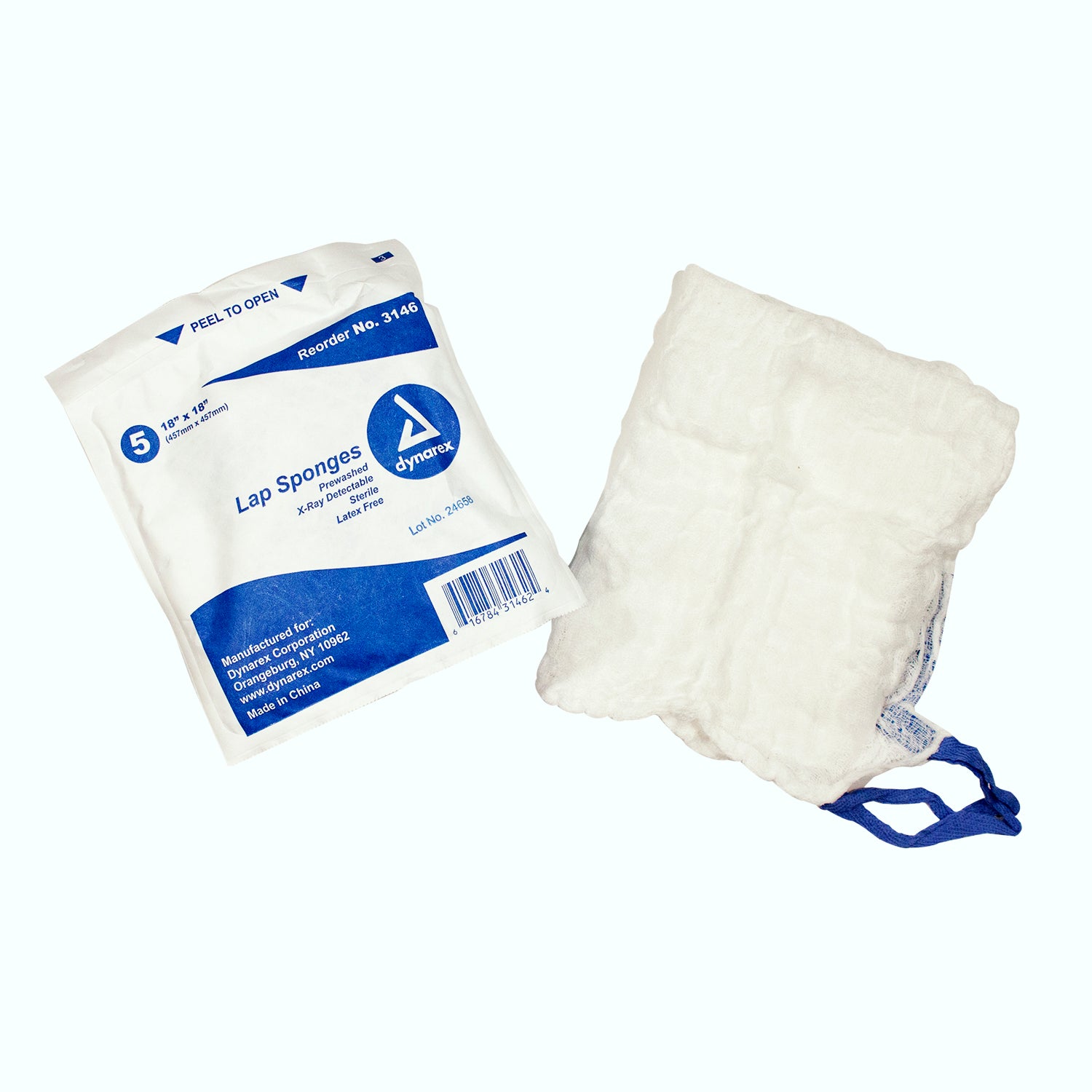 Lap Sponge - Sterile - Pre-washed 18x18 - 40/5/cs