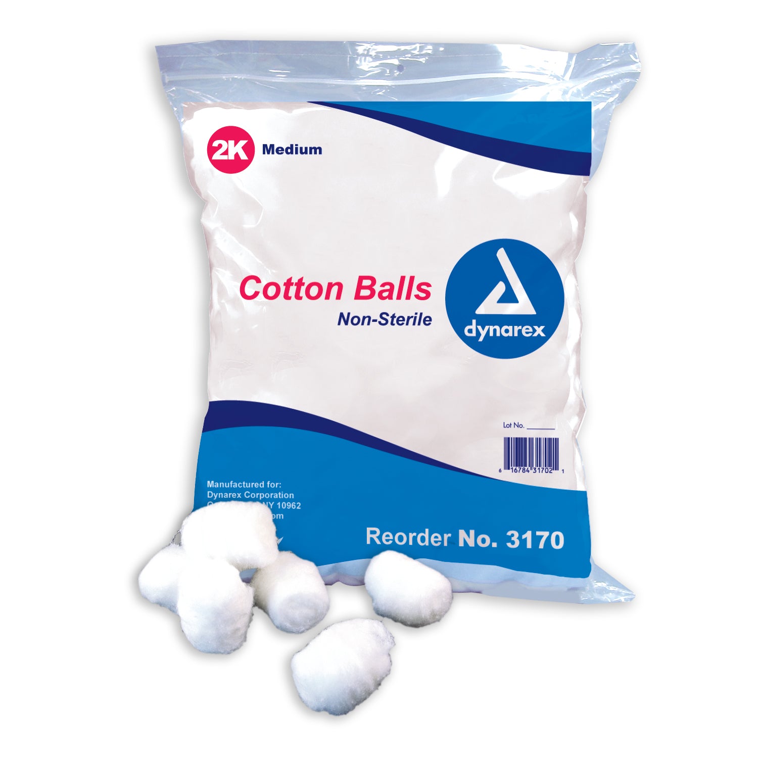 Cotton Ball - Medium - 2/2000/cs (4M)