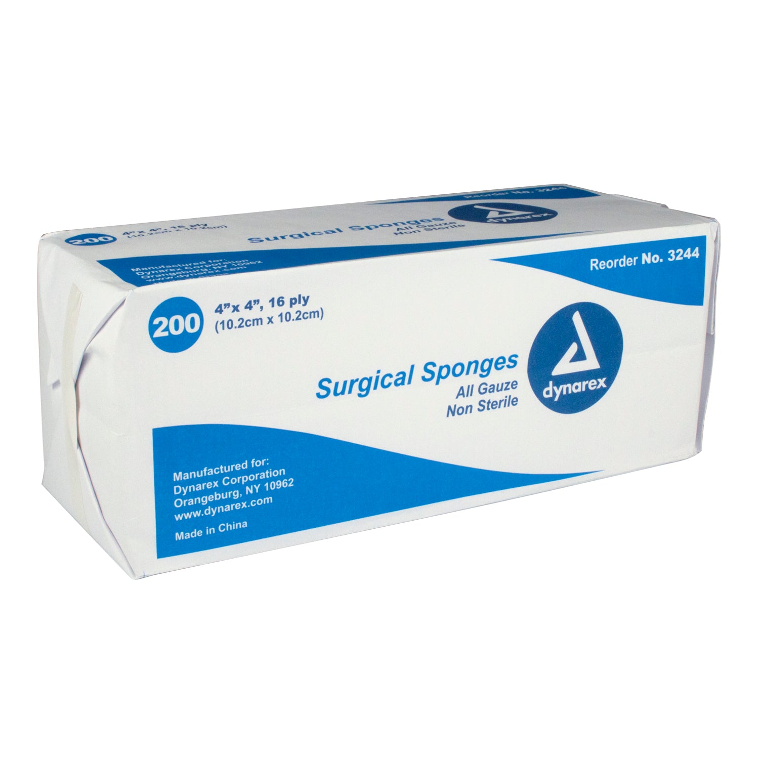 Surgical Gauze Sponge - 4"x 4" 16 Ply - 10/200/cs (2M)