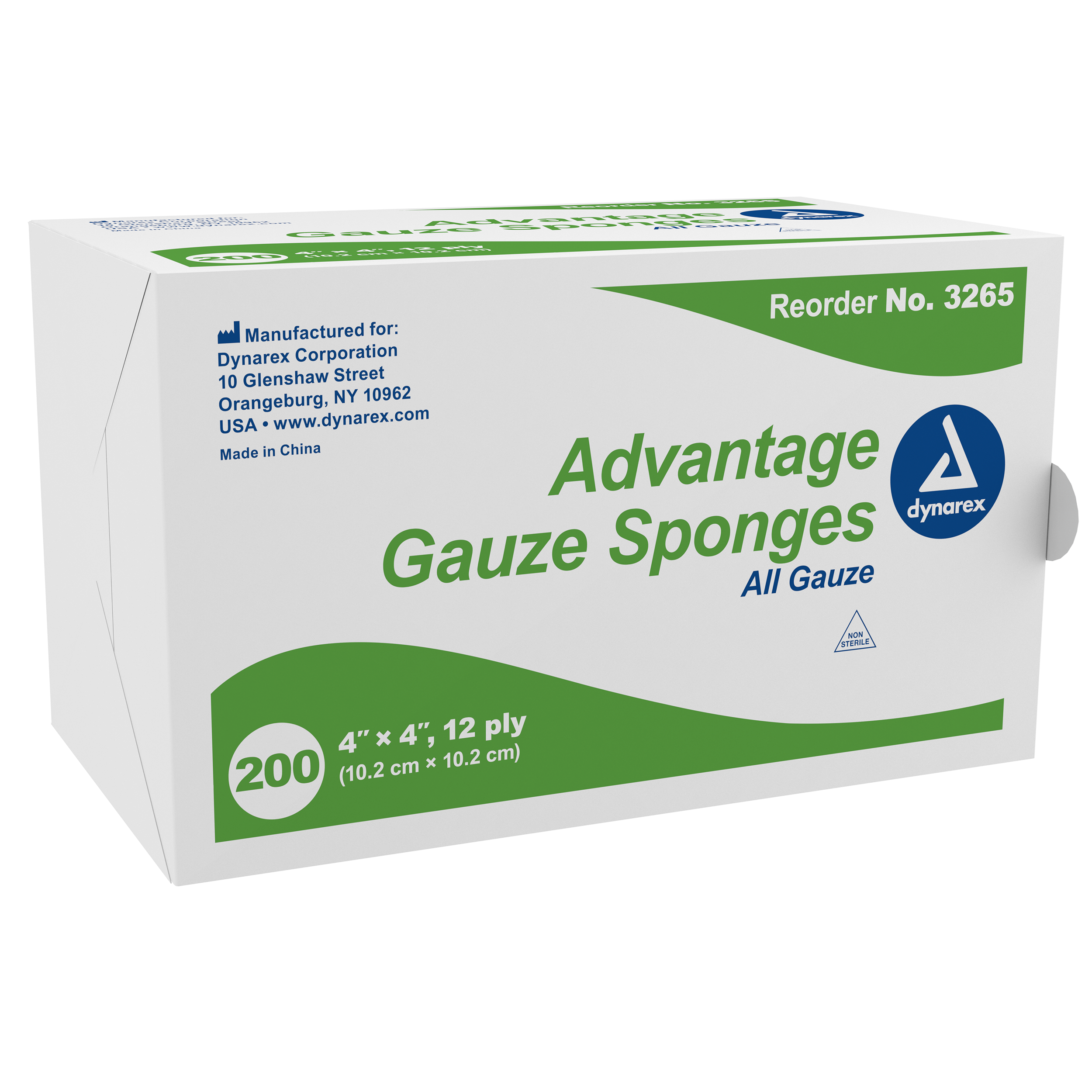 Advantage Surgical Sponges 12 Ply Economy - 4"x 4" - 10/200/cs (2m)