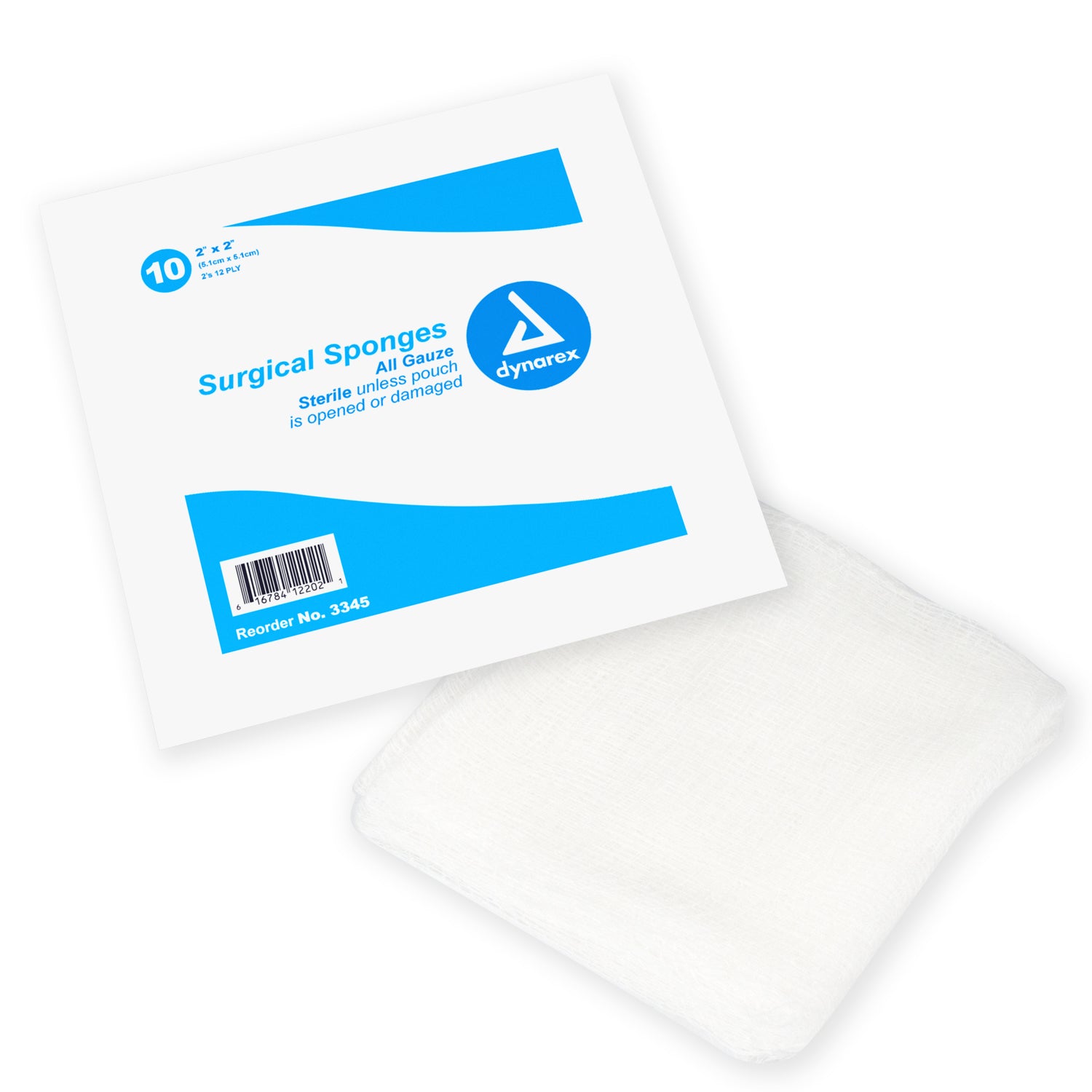 Surgical Gauze Sponge Sterile 10's - 4"x 4" 12 Ply - 128/10/cs (1280/cs)