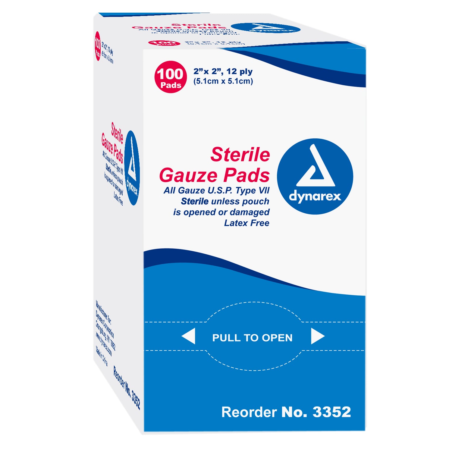 Gauze Pad Sterile 1's - 2"x 2" 12 Ply - 24/100 (2400/cs)