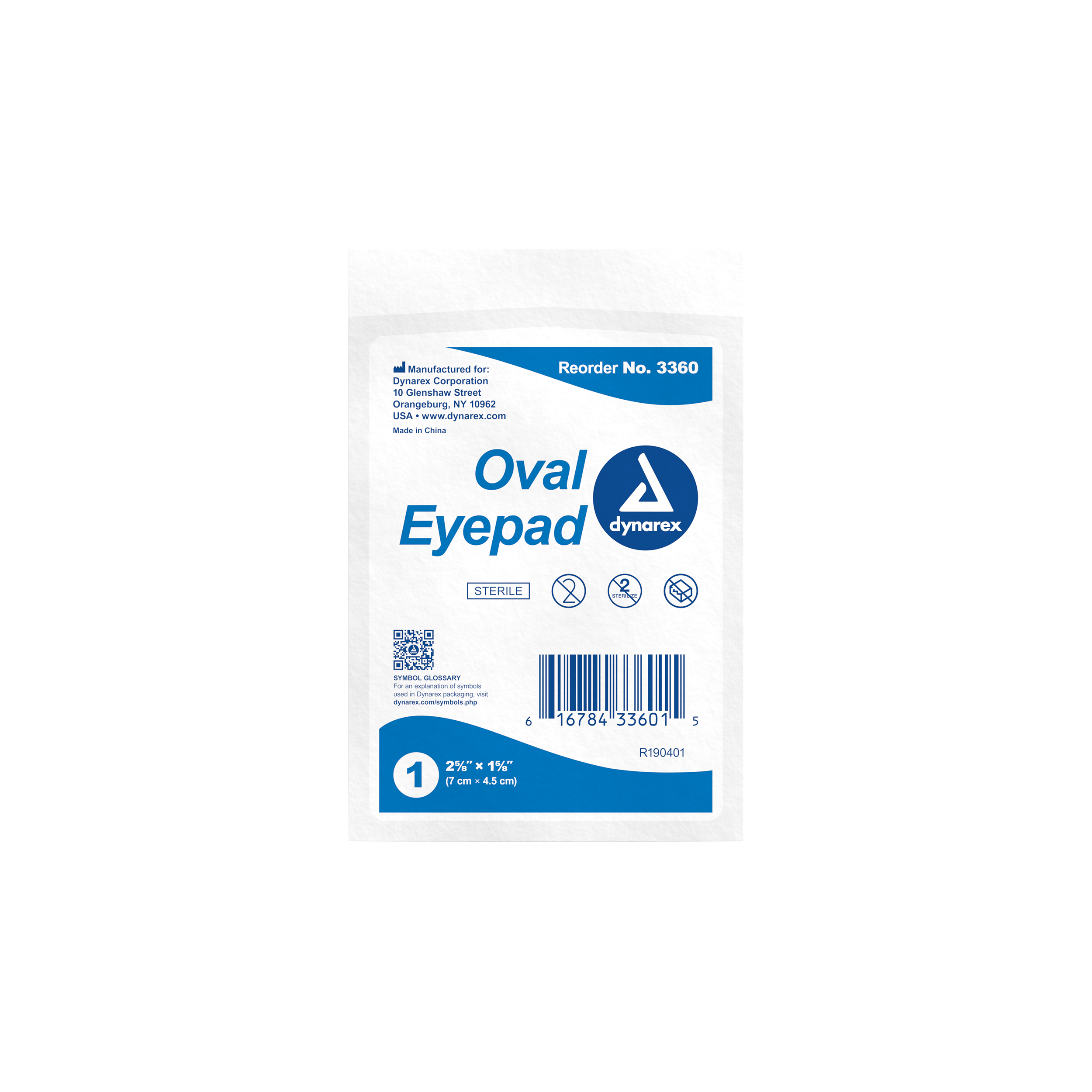 Oval Eye Pads - Sterile - 1 5/8" x 2 5/8" - 12/50/cs